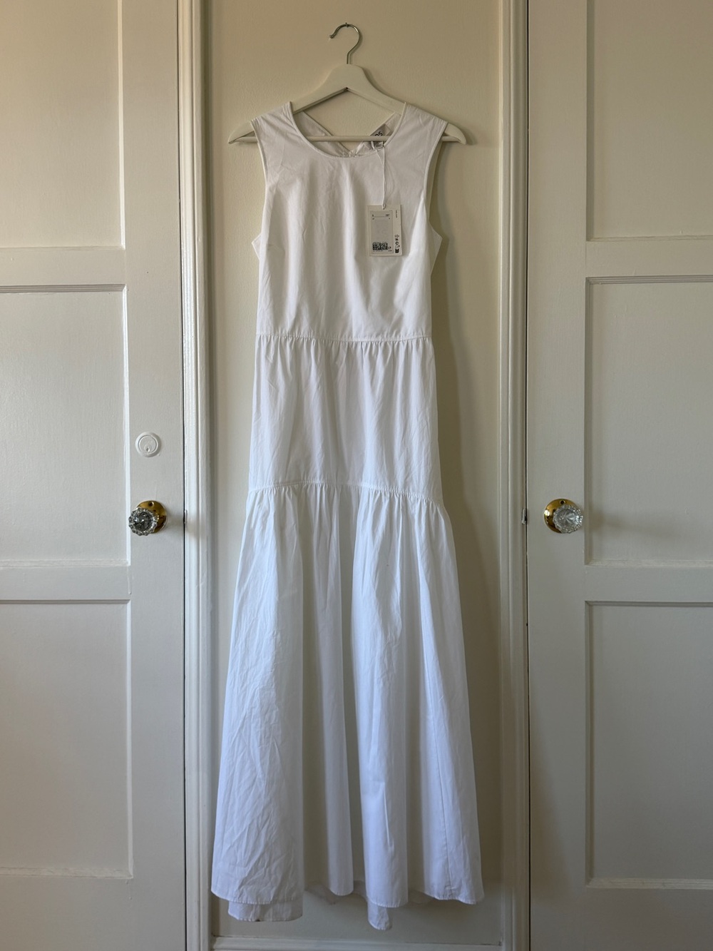 COS White Tiered Maxi Dress with Back Cutout - Picture 6 of 10